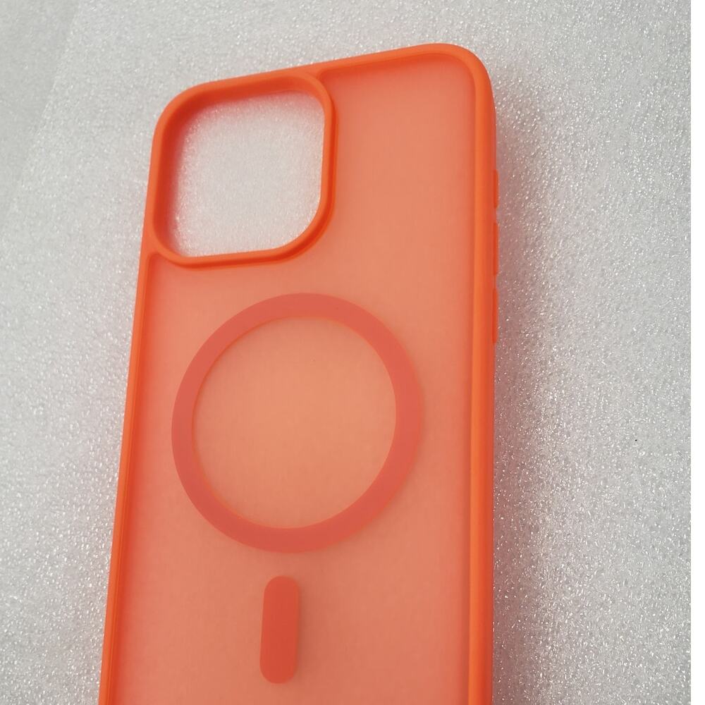 Supfine for iPhone 15 Pro Max Case, Magnetic. Bright Orange Phone Case